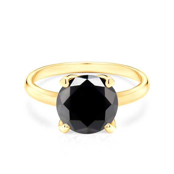 Pierścionek zaręczynowy Savicki: złoty, czarny diament