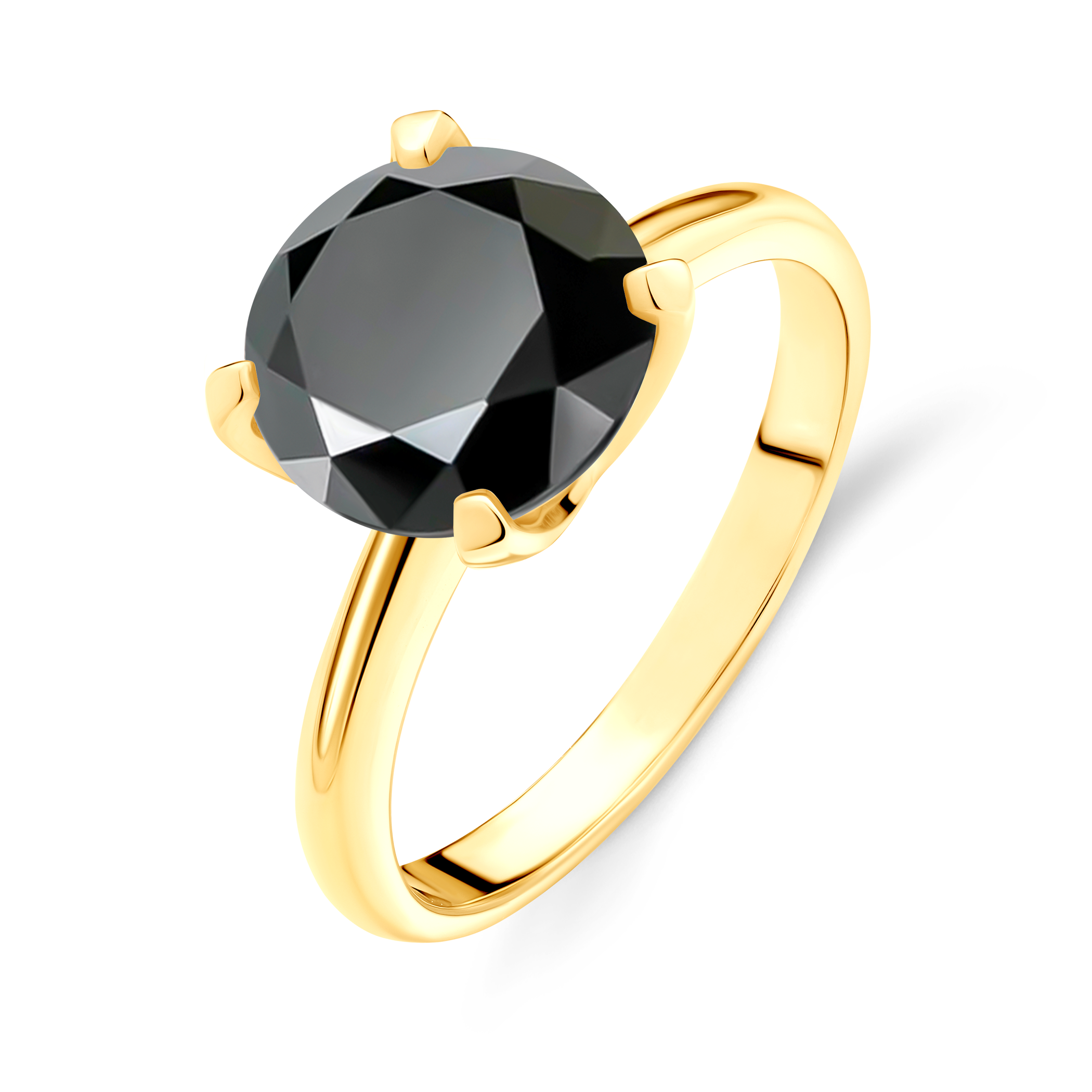 Pierścionek zaręczynowy SAVICKI: złoty, czarny diament - 4
