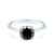 Zásnubní prsten SAVICKI: bílé zlato, černý diamant