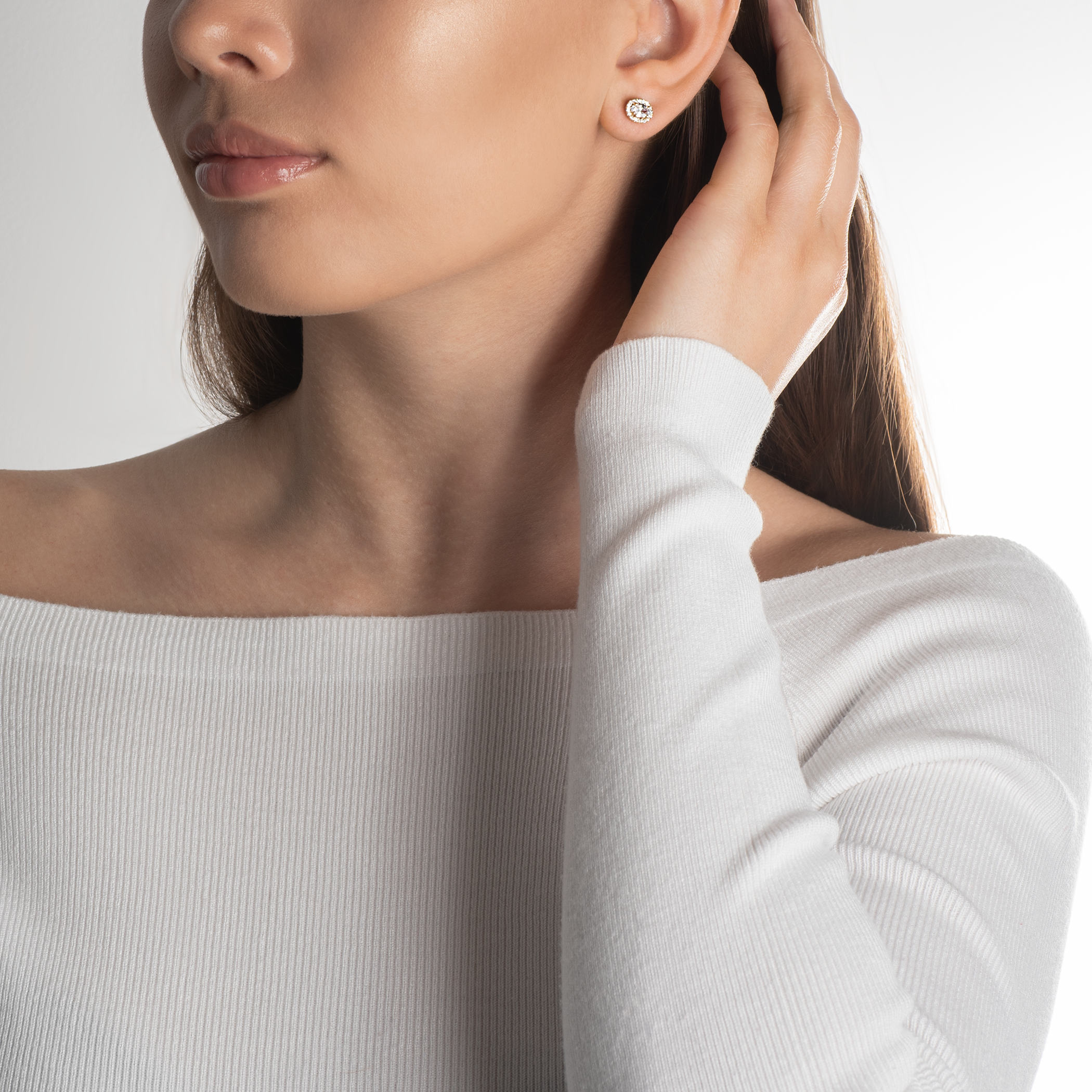 Kolczyki Savicki: złote, cyrkonie - 5