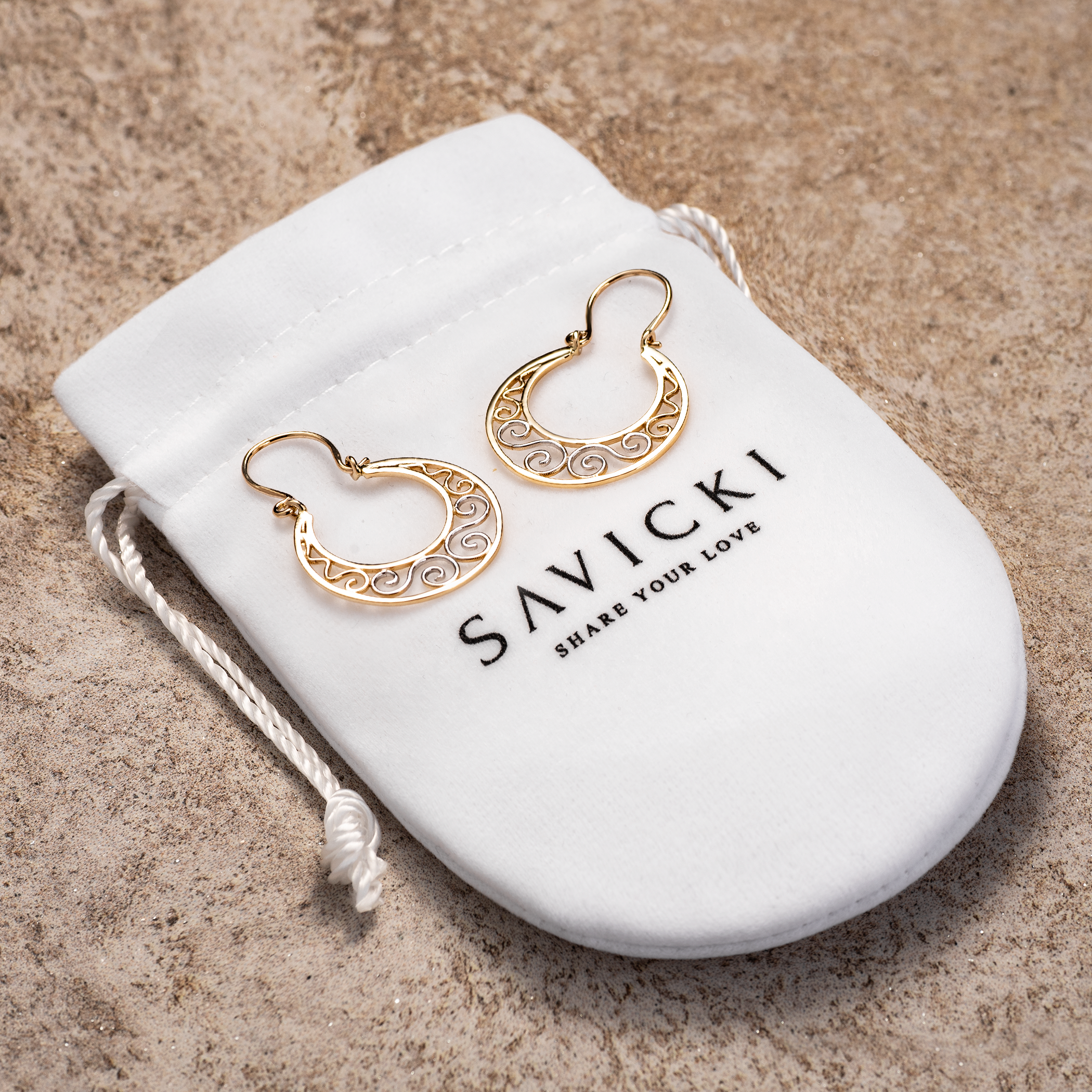 Kolczyki Savicki: złote