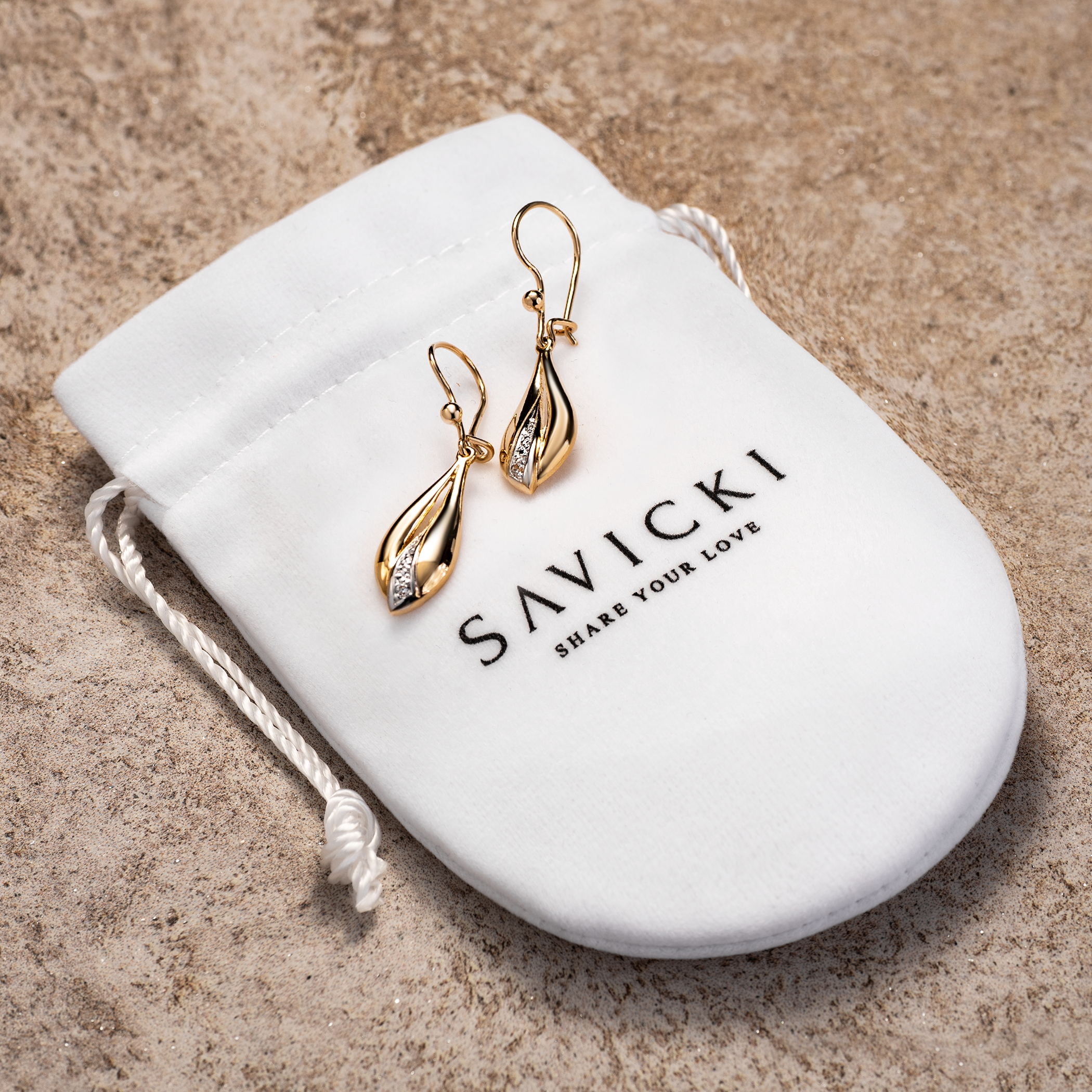 Ohrringe Savicki: Gold, Zirkonia - 3