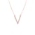 SAVICKI nyaklánc V betűvel: rózsaarany és gyémánt