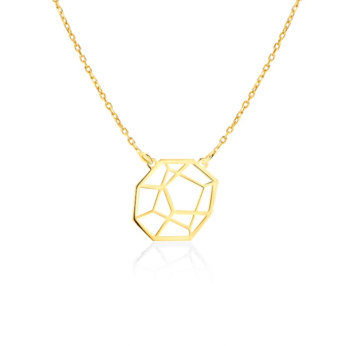 Naszyjnik origami Savicki: srebrny pozłacany