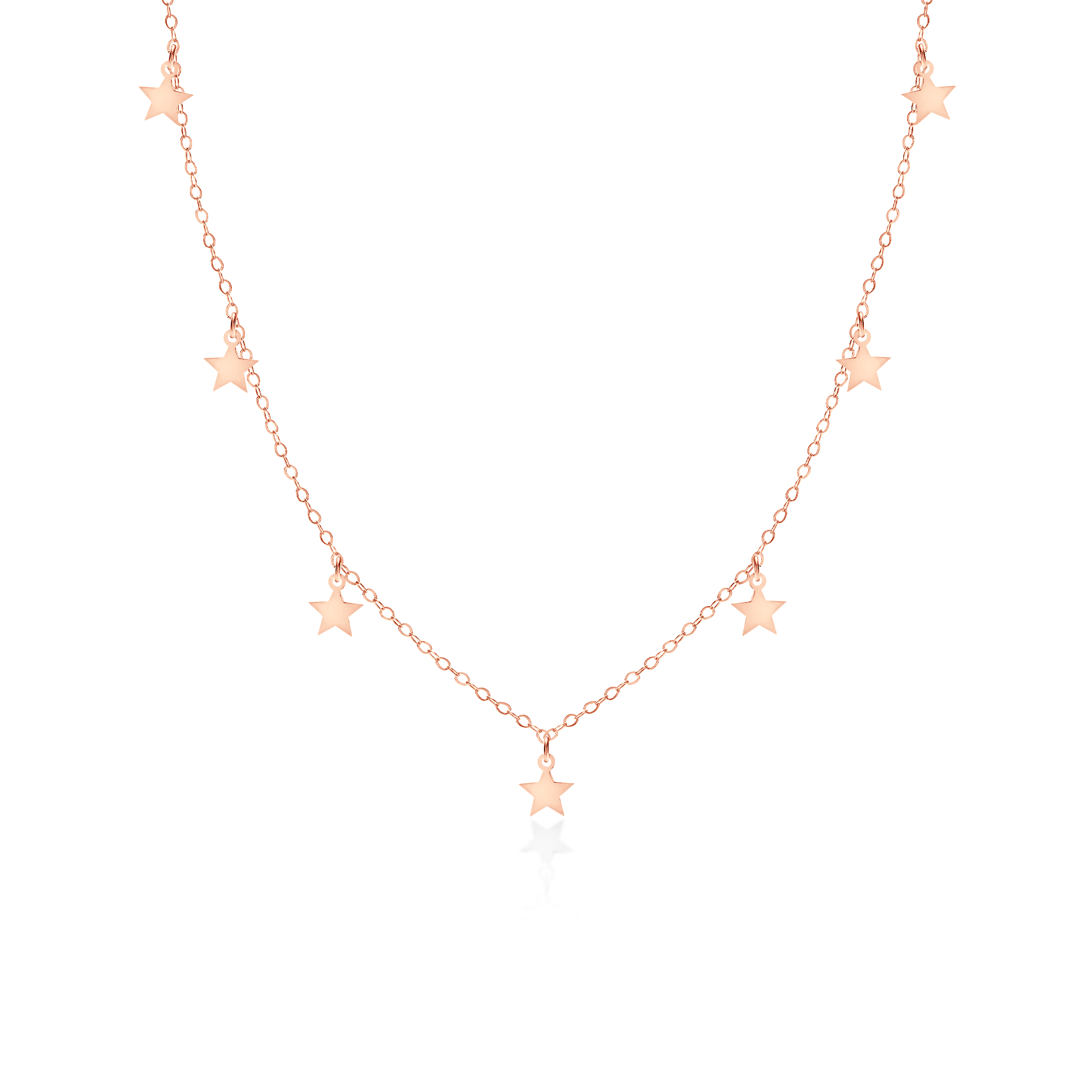 Náhrdelník choker s hvězdami SAVICKI: pozlacené stříbro