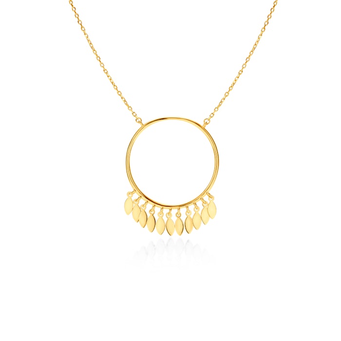 Savicki circle necklace: gold-plated silver