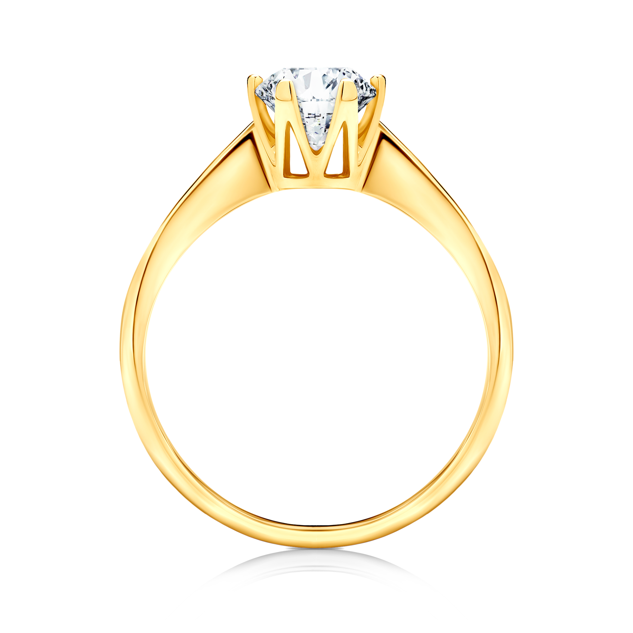 Pierścionek zaręczynowy SAVICKI: złoty, diament