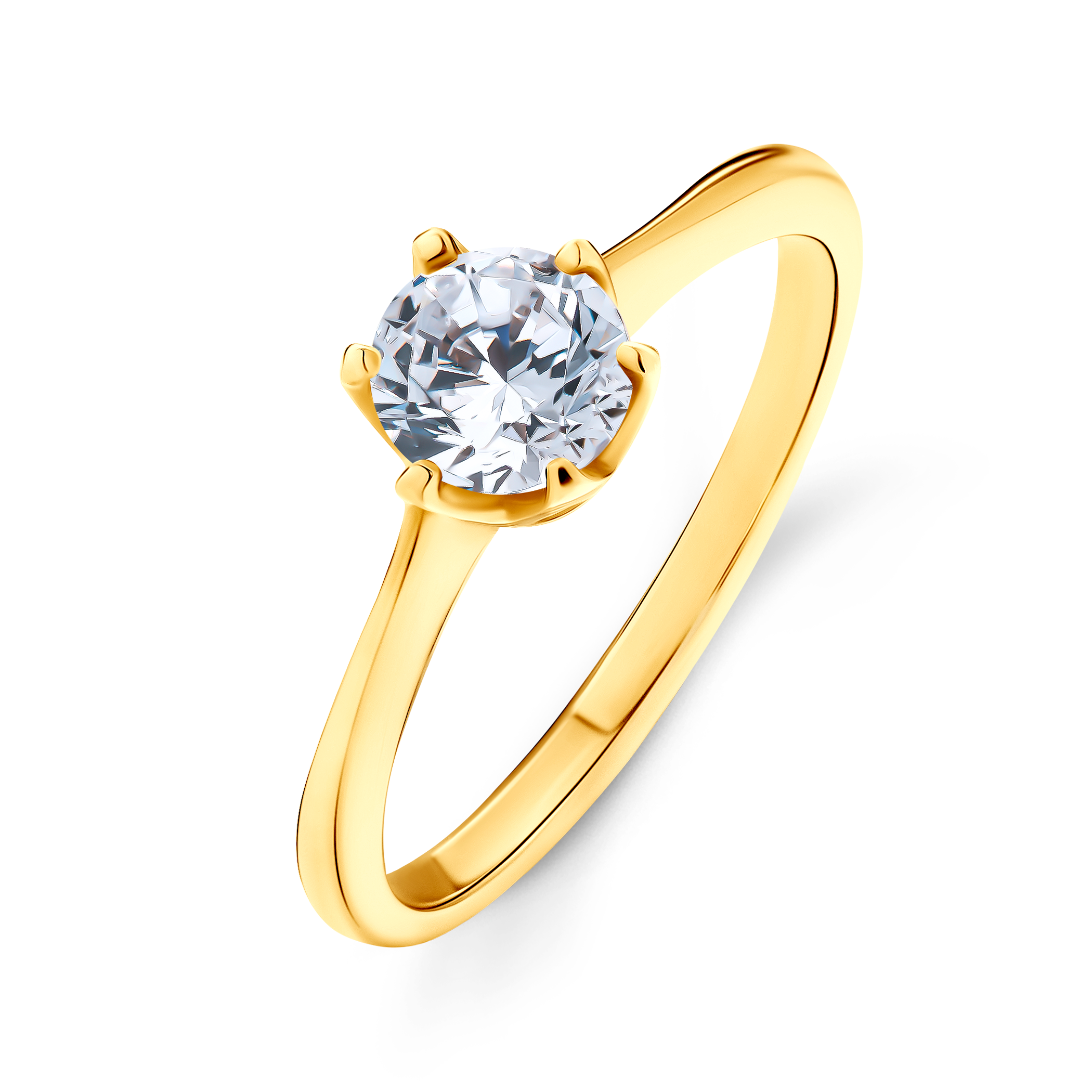 Pierścionek zaręczynowy SAVICKI: złoty, diament