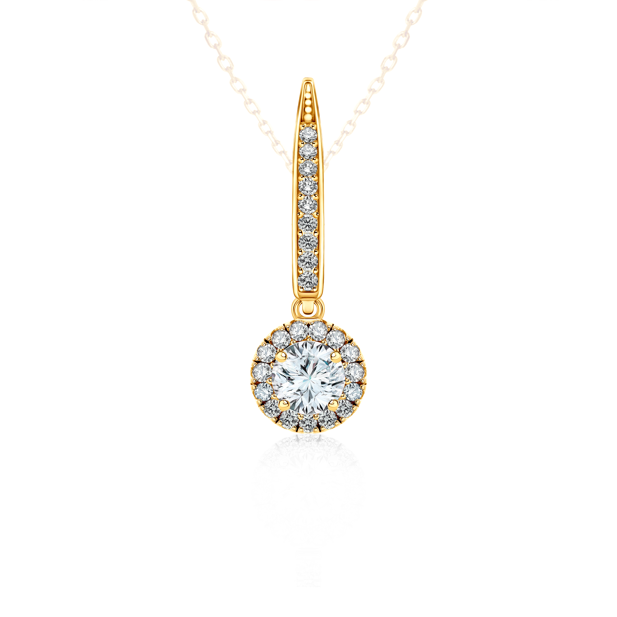 Anhänger This is Love: Gold, Weißer Saphir, Diamanten 