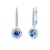 Savicki fülbevaló: fehérarany kék zafírokkal és gyémántokkal