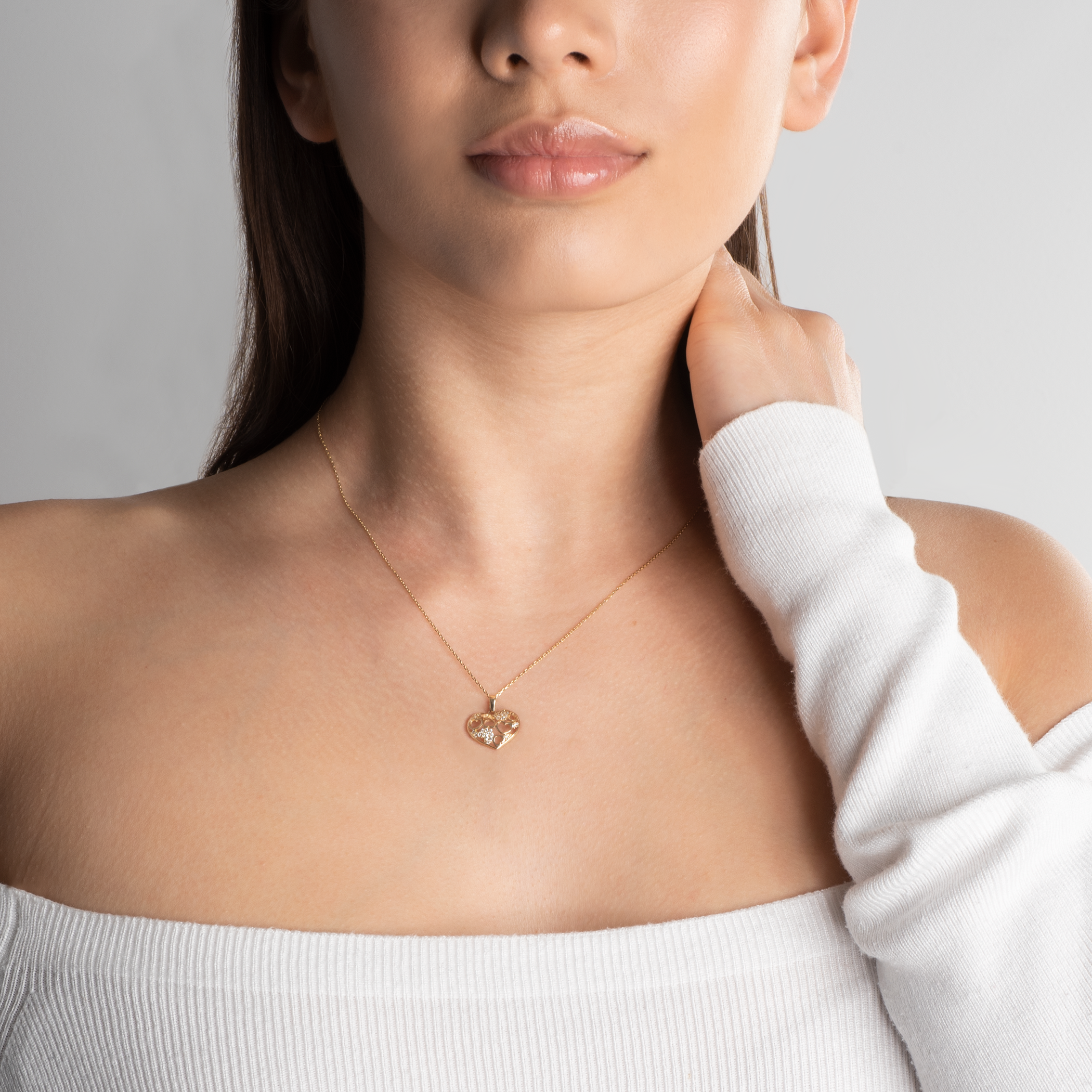 Anhänger Herz Savicki: Gold, Zirkonia - 4