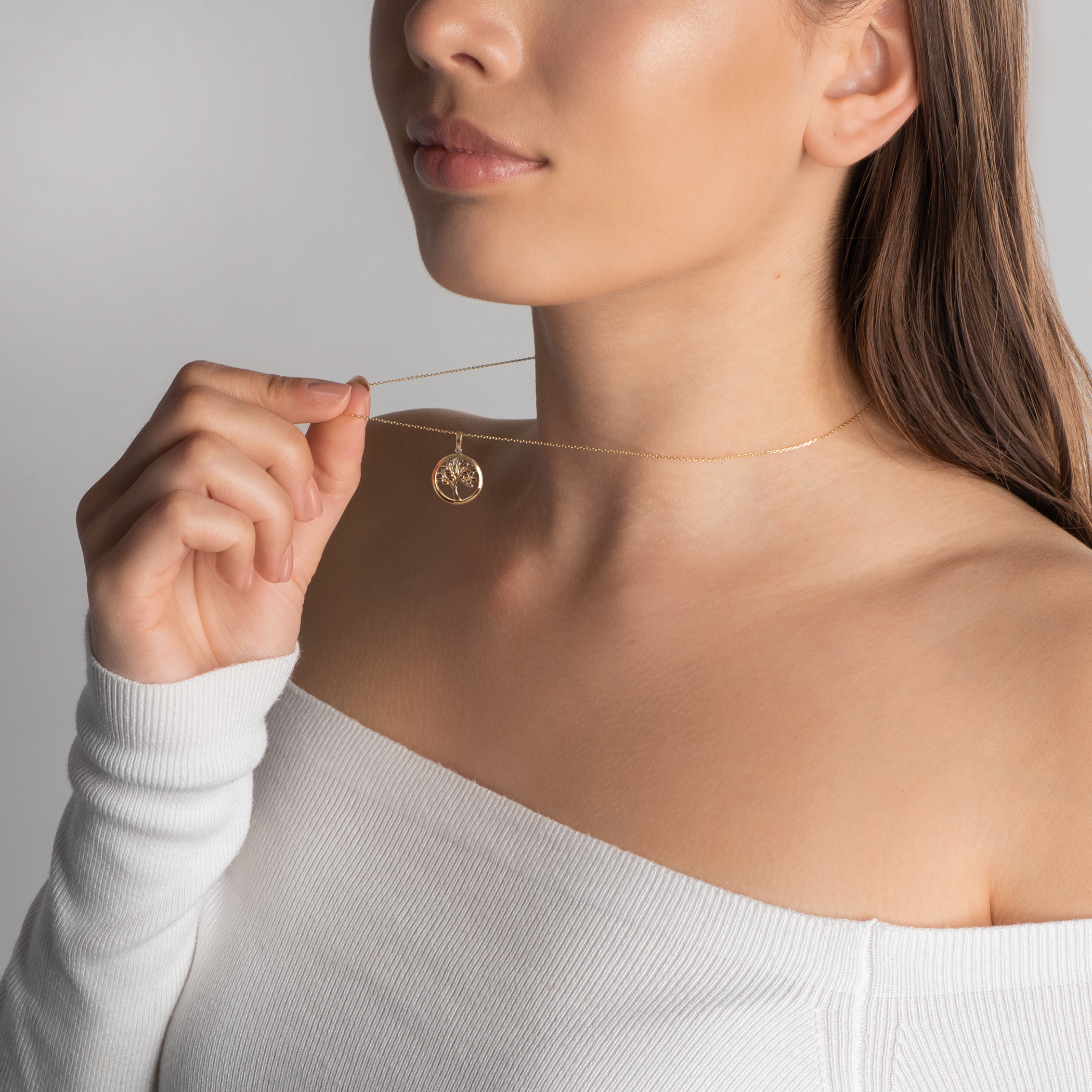 Zawieszka drzewo życia Savicki: dwukolorowe złoto - 4