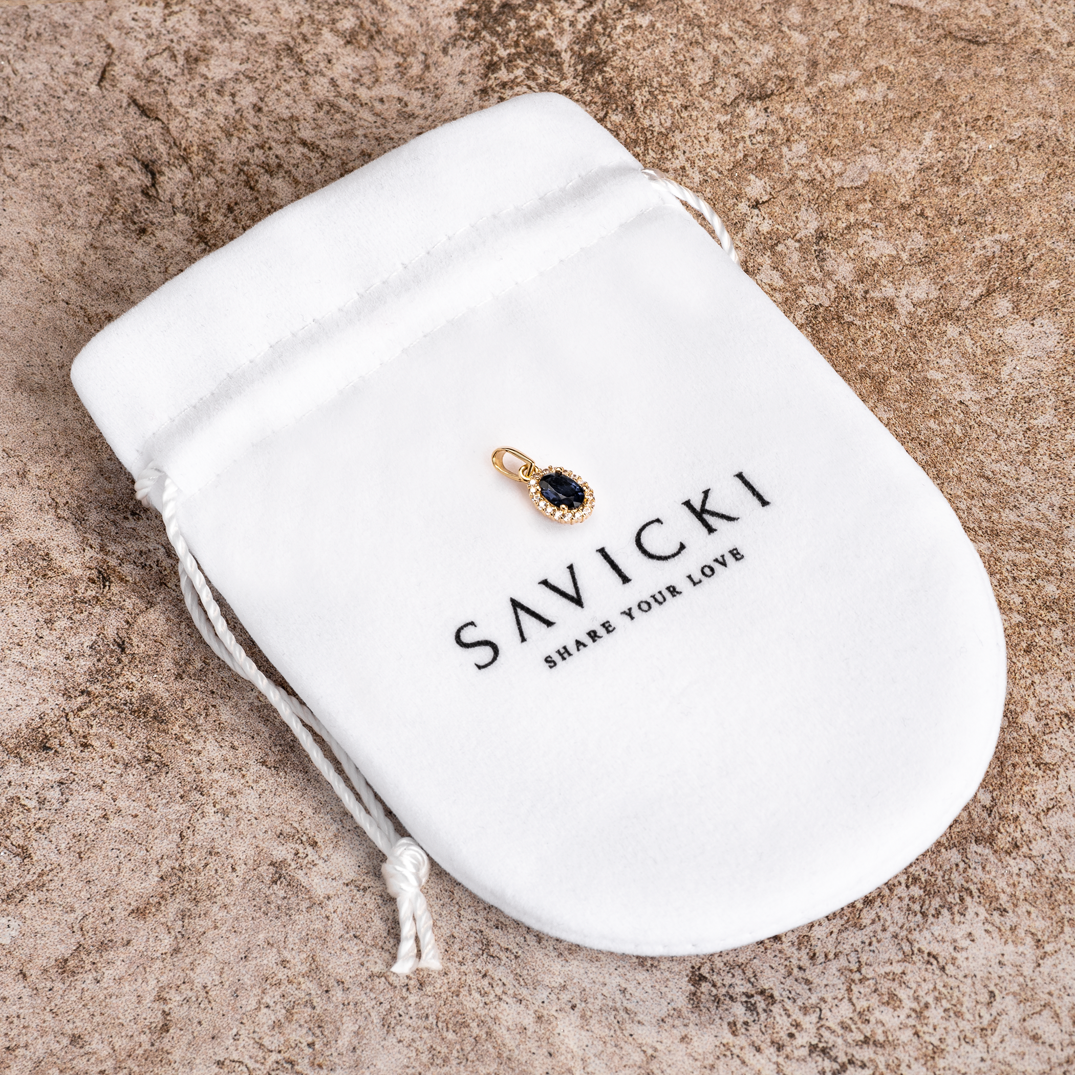 Zawieszka Savicki: złota, cyrkonie - 3