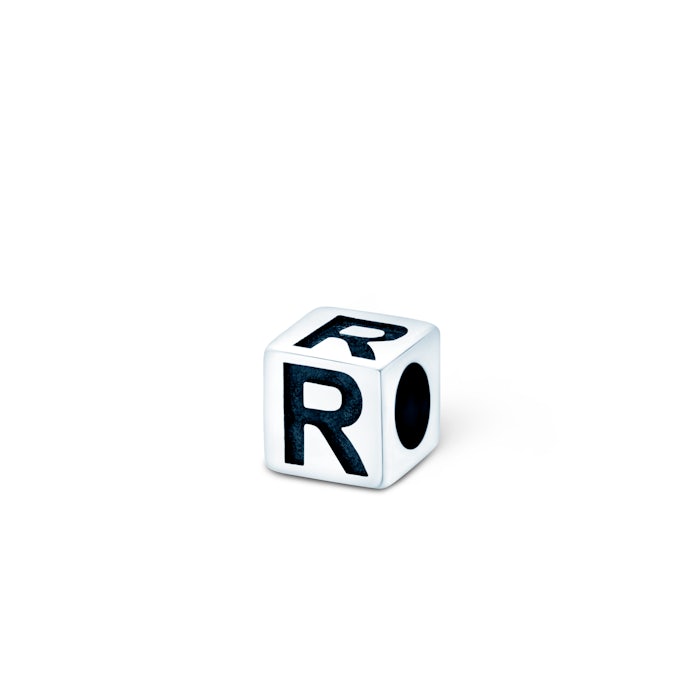 Charm letter R Savicki: silver