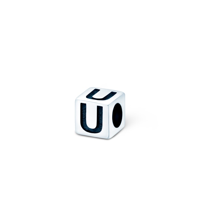 Charm letter U Savicki: silver