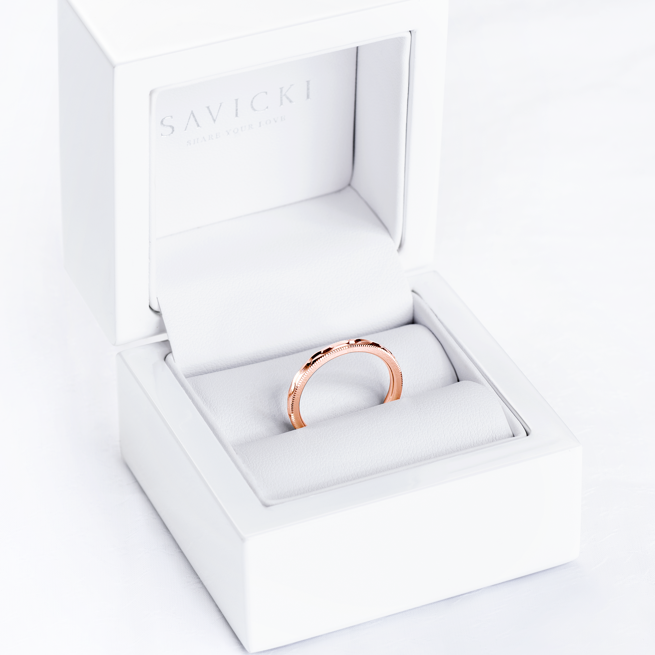 Pierścionek SAVICKI: różowe złoto