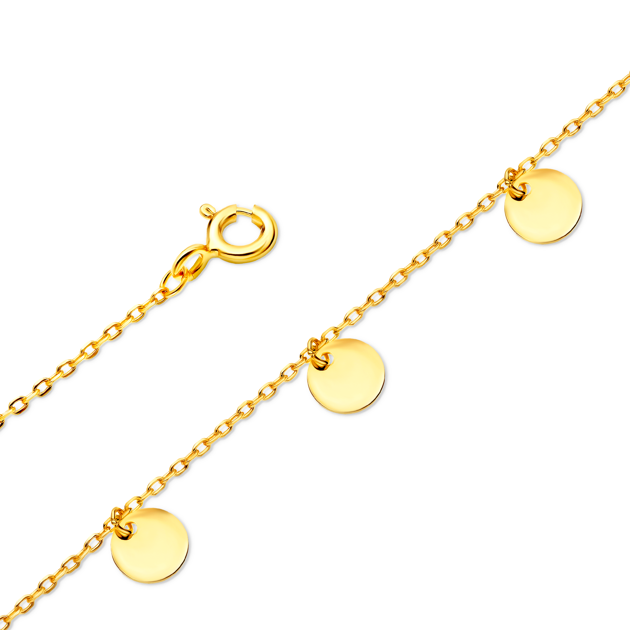 Naszyjnik kółka Savicki: srebrny pozłacany