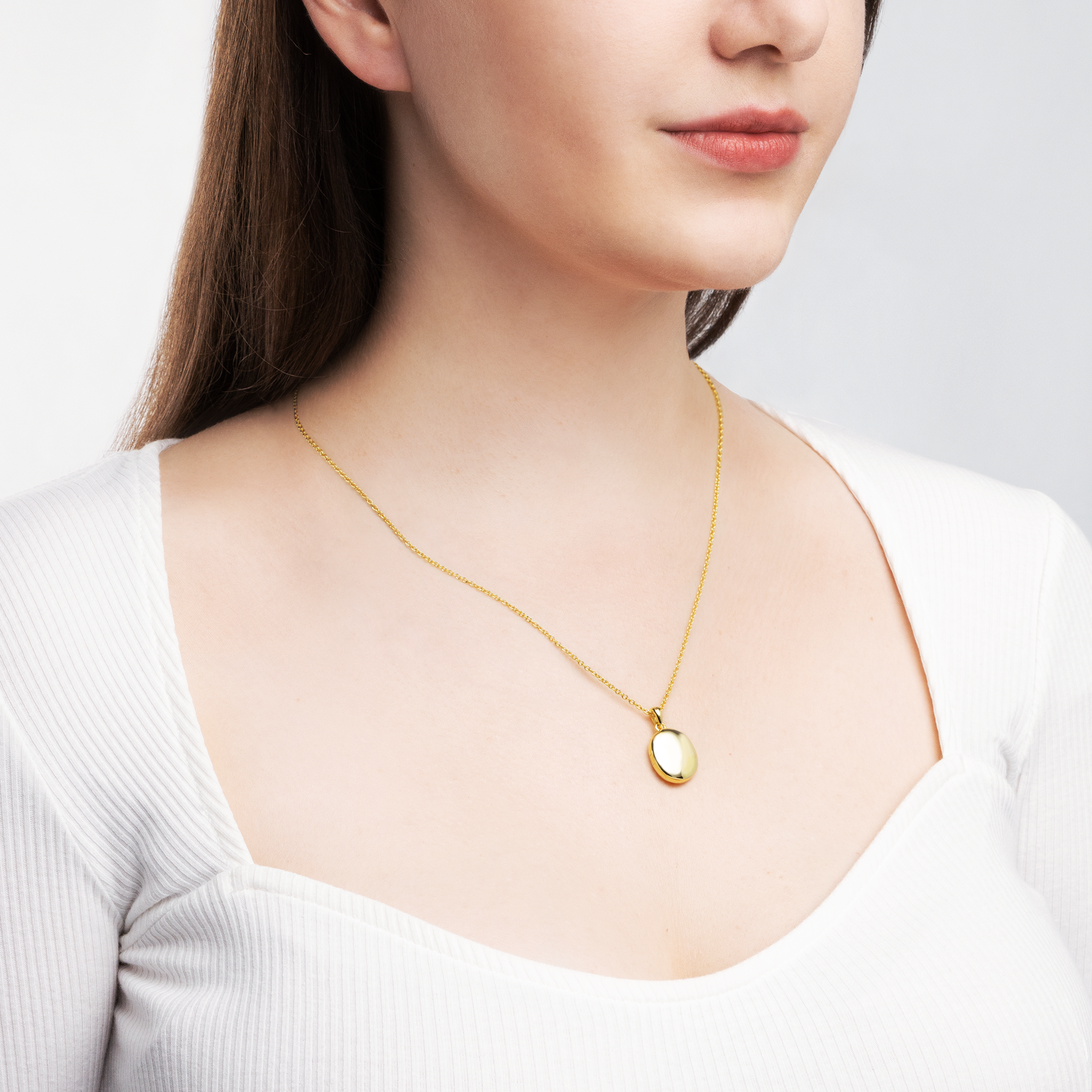 Naszyjnik puzderko Savicki: srebrny pozłacany - 5