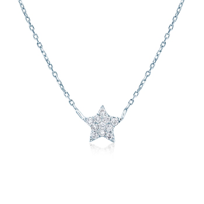 Naszyjnik gwiazda Savicki: białe złoto, diamenty