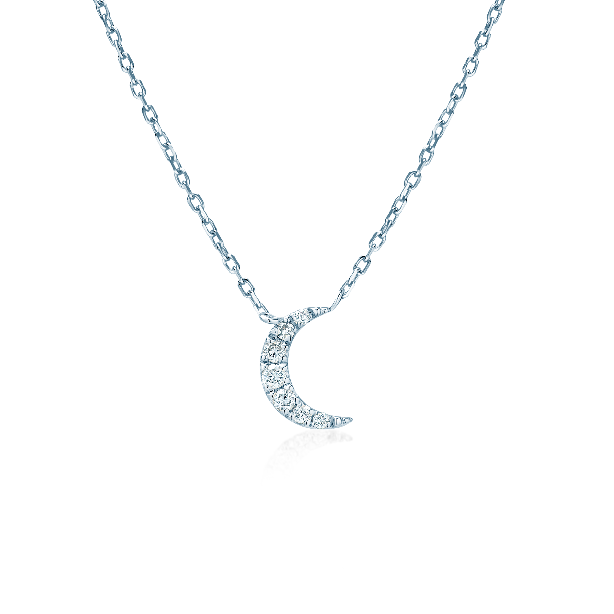 Naszyjnik księżyc Savicki: białe złoto, diamenty