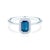 SAVICKI eljegyzési gyűrű: fehérarany kék zafírral