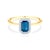 SAVICKI eljegyzési gyűrű: kétszínű arany kék zafírral