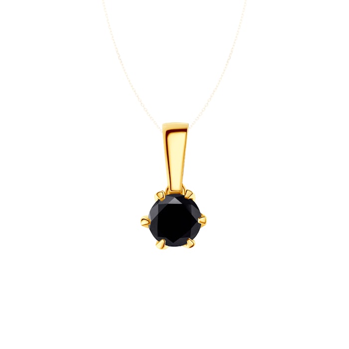 SAVICKI The Journey Pendant: gold, black diamond