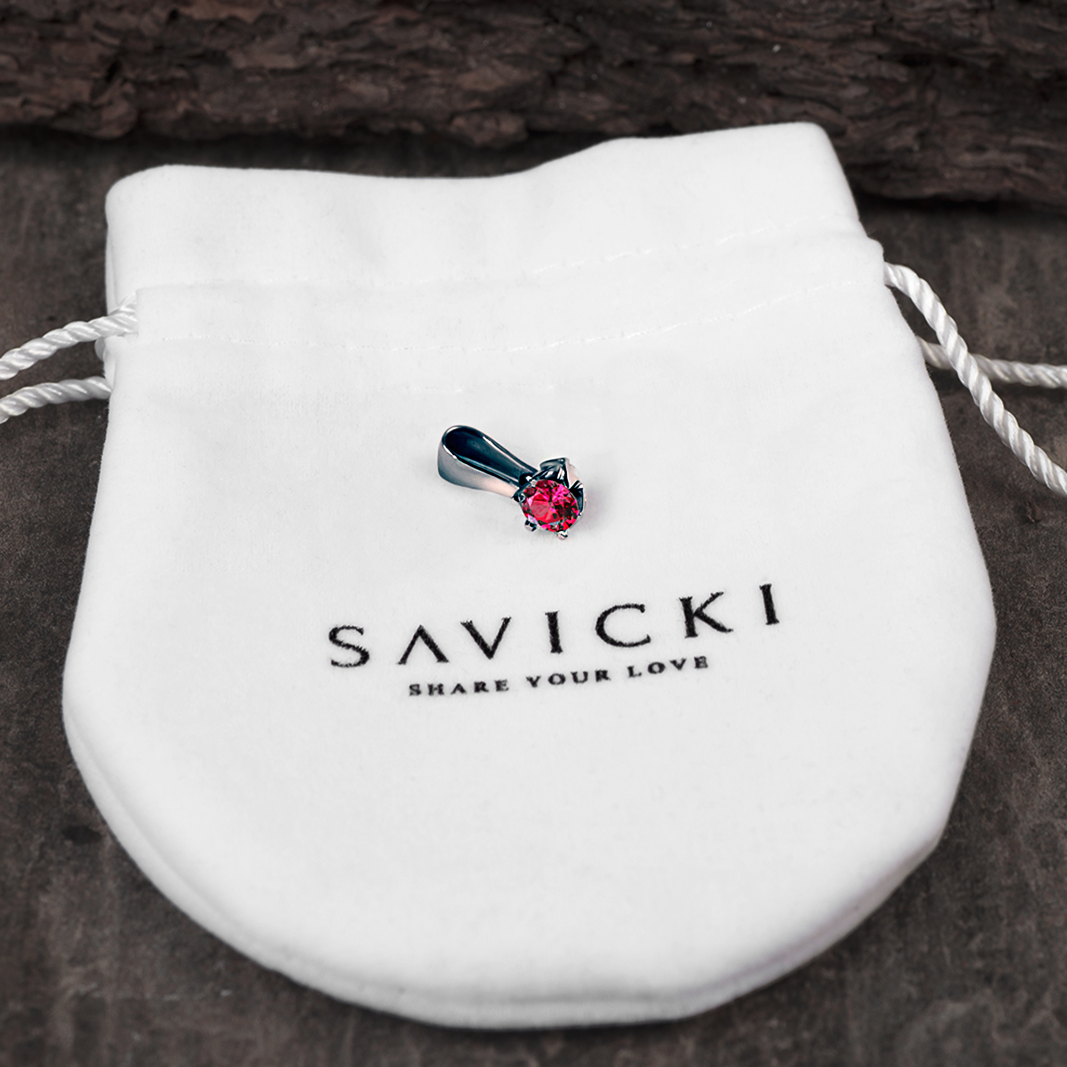 Anhänger The Journey: Schwarzes Gold, Rubin  - 4