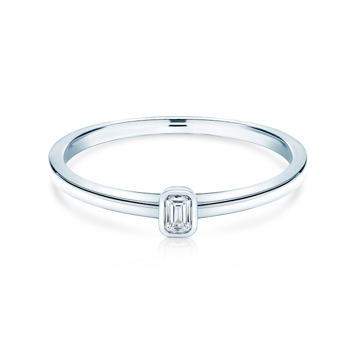 Zásnubní prsten Pure: bílé zlato, diamant