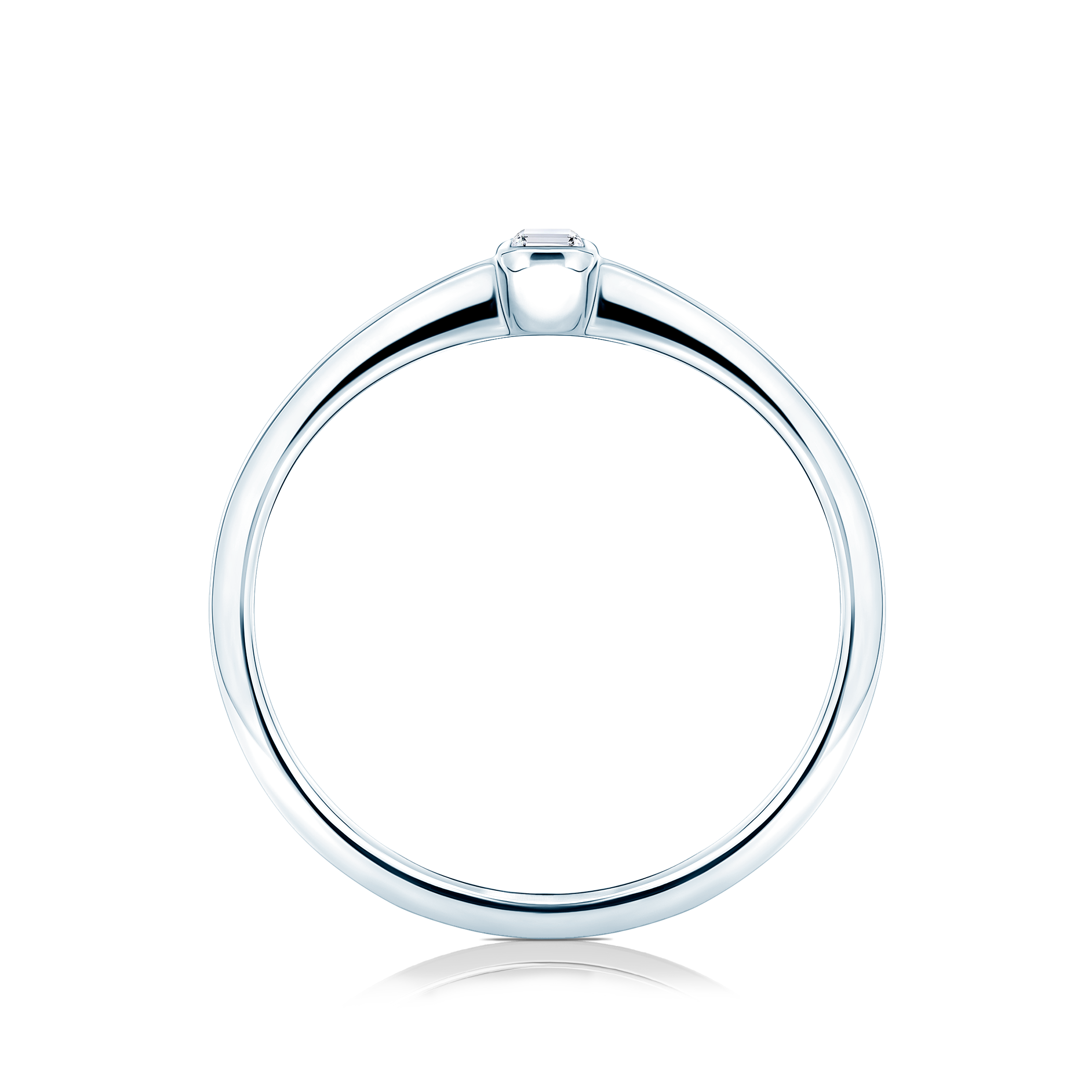 Verlobungsring Pure: Weißgold, Diamant