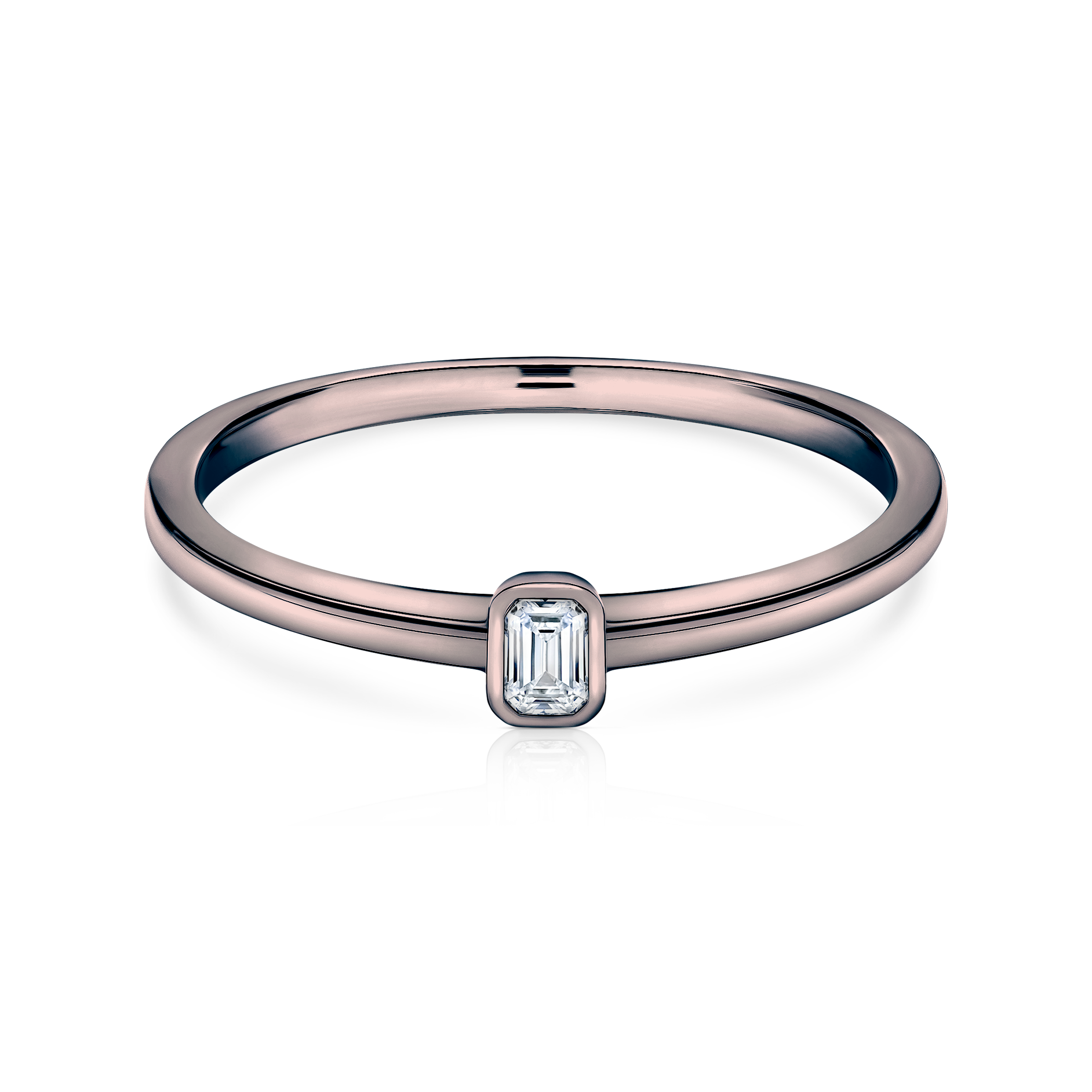 Zásnubní prsten Pure: černé zlato, diamant