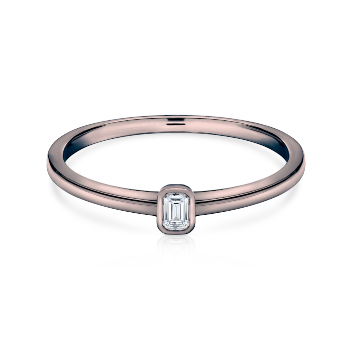 Zásnubní prsten Pure: černé zlato, diamant