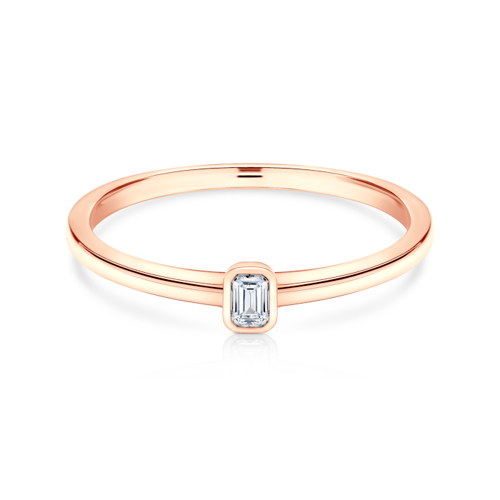 Zásnubní prsten Pure: růžové zlato, diamant