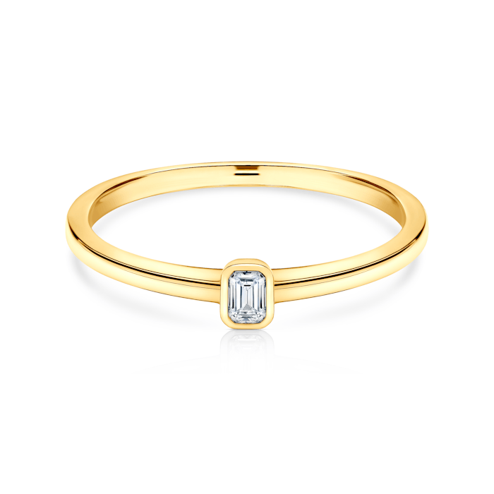 Zásnubný prsteň Pure: žlté zlato, diamant