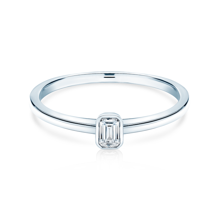 Zásnubní prsten Pure: bílé zlato, diamant