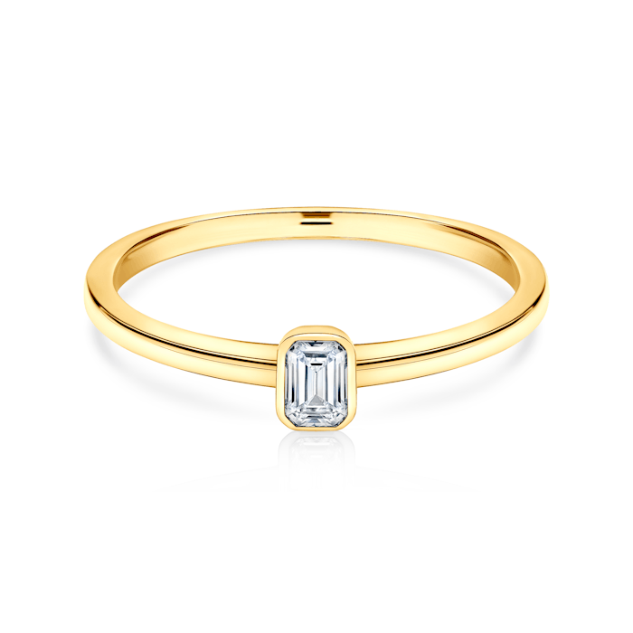 Zásnubný prsteň Pure: žlté zlato, diamant