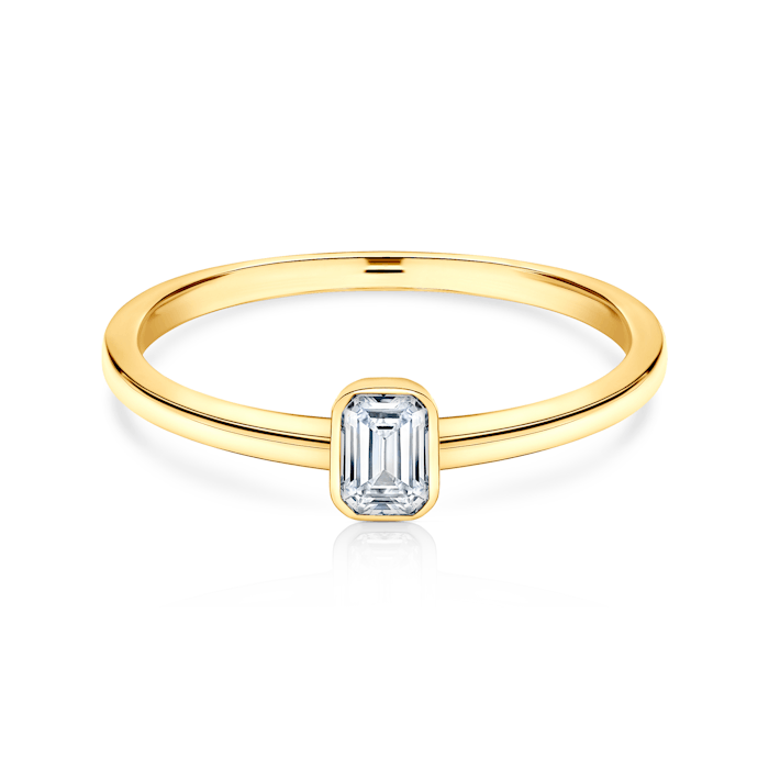 Zásnubní prsten Pure: žluté zlato, diamant