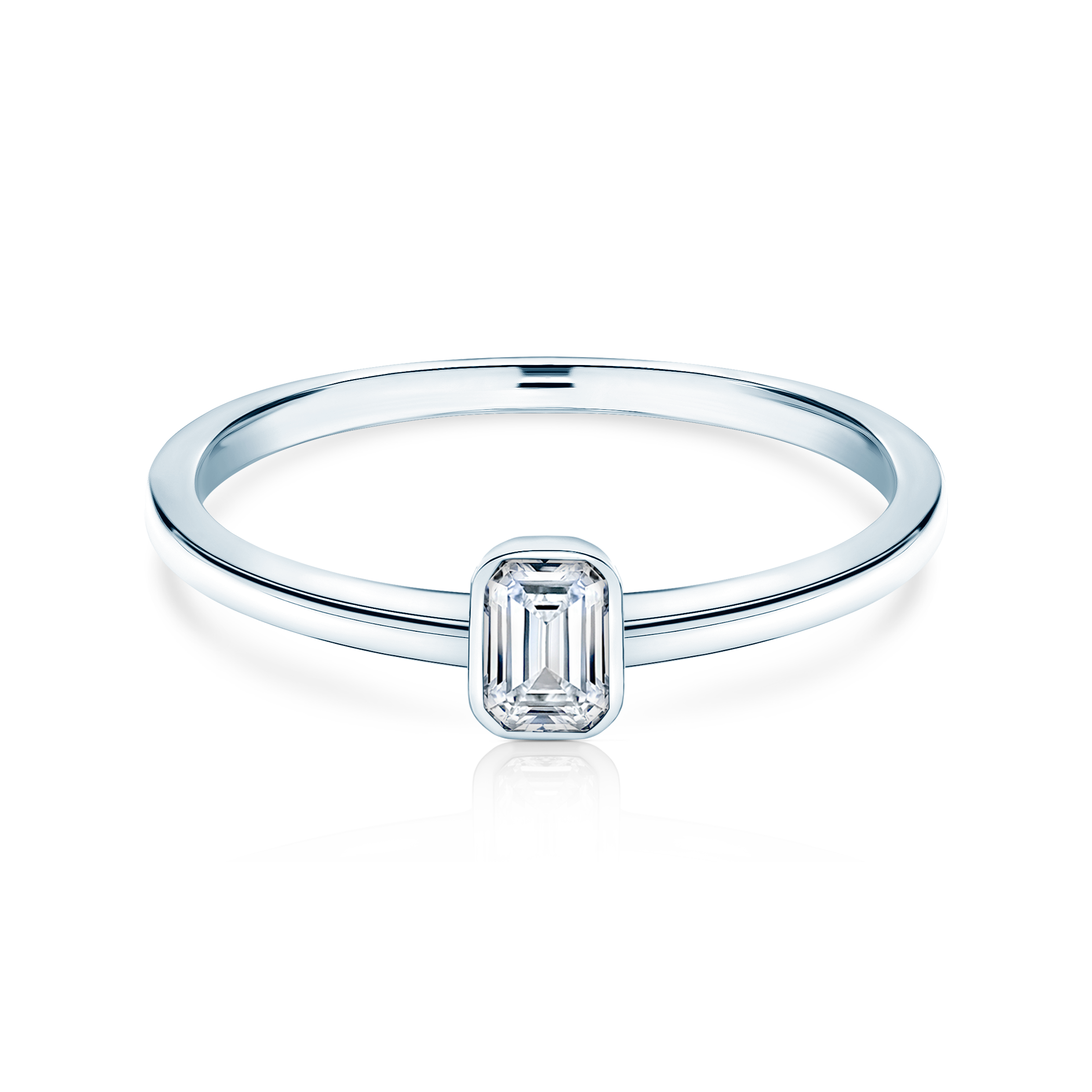 Zásnubní prsten Pure: bílé zlato, diamant