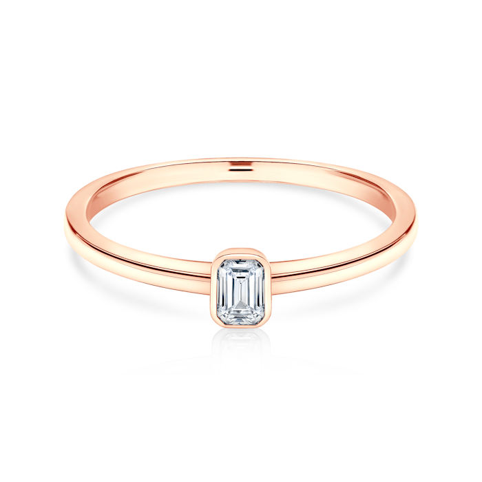 Zásnubný prsteň Pure: ružové zlato, diamant