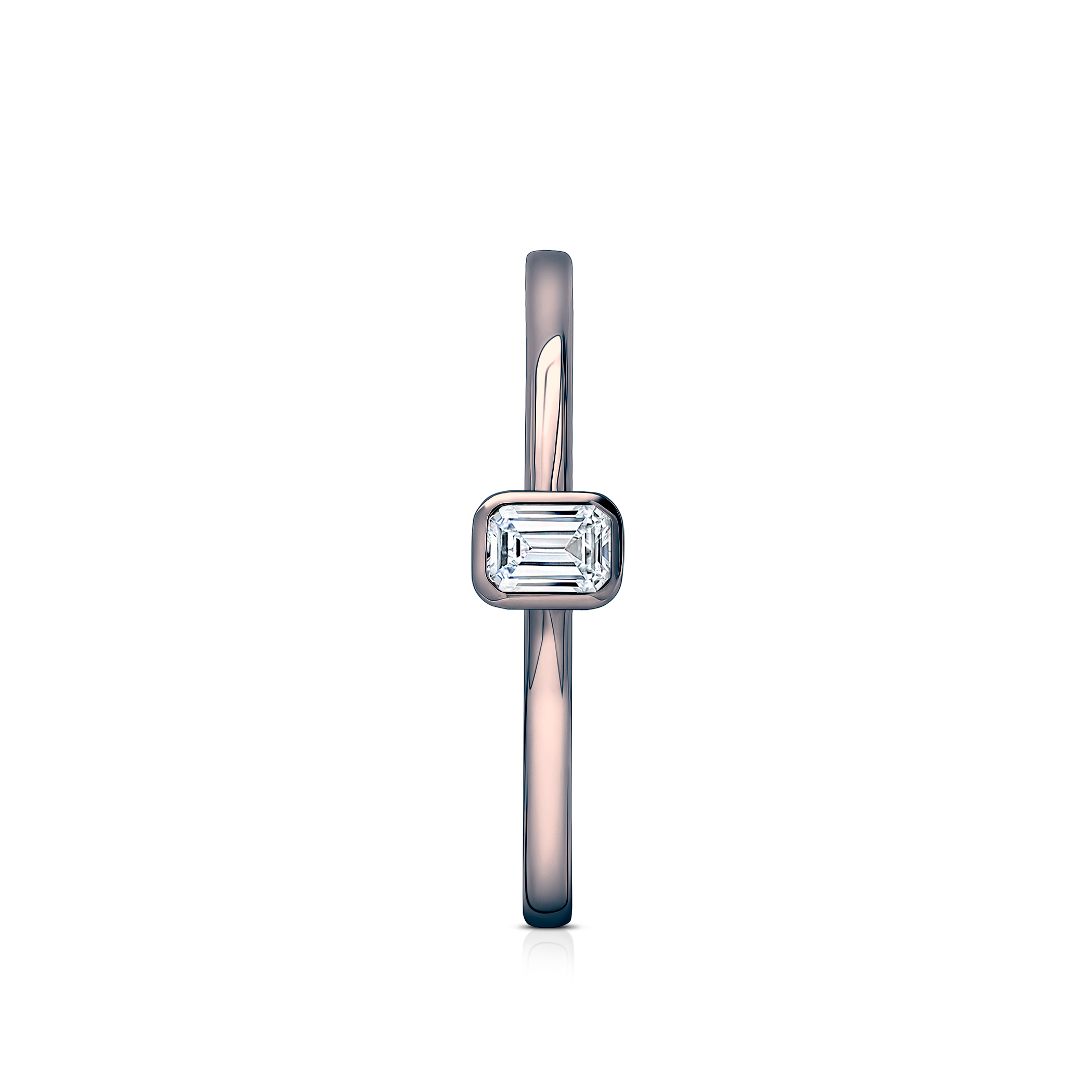 Verlobungsring Pure: Schwarzes Gold, Diamant