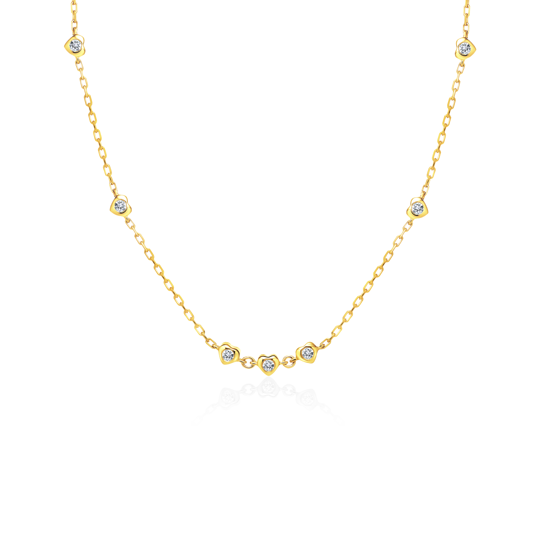 Naszyjnik Savicki: złoty, diamenty