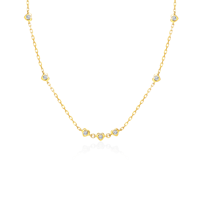 Naszyjnik Savicki: złoty, diamenty