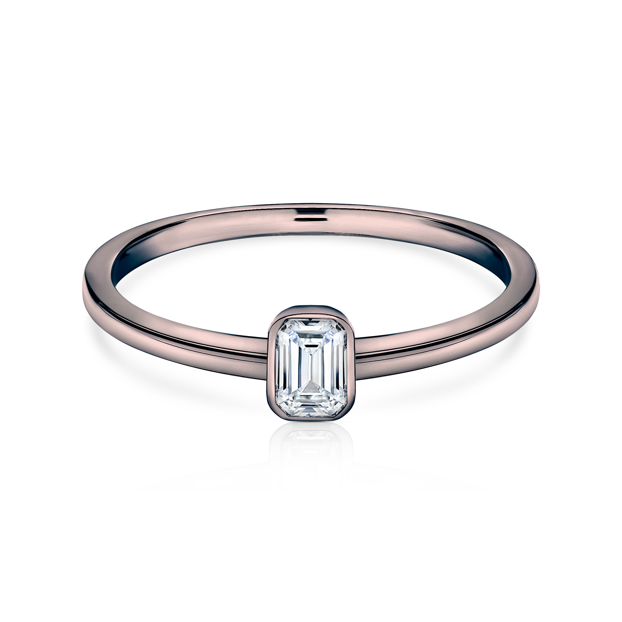 Zásnubní prsten Pure: černé zlato, diamant