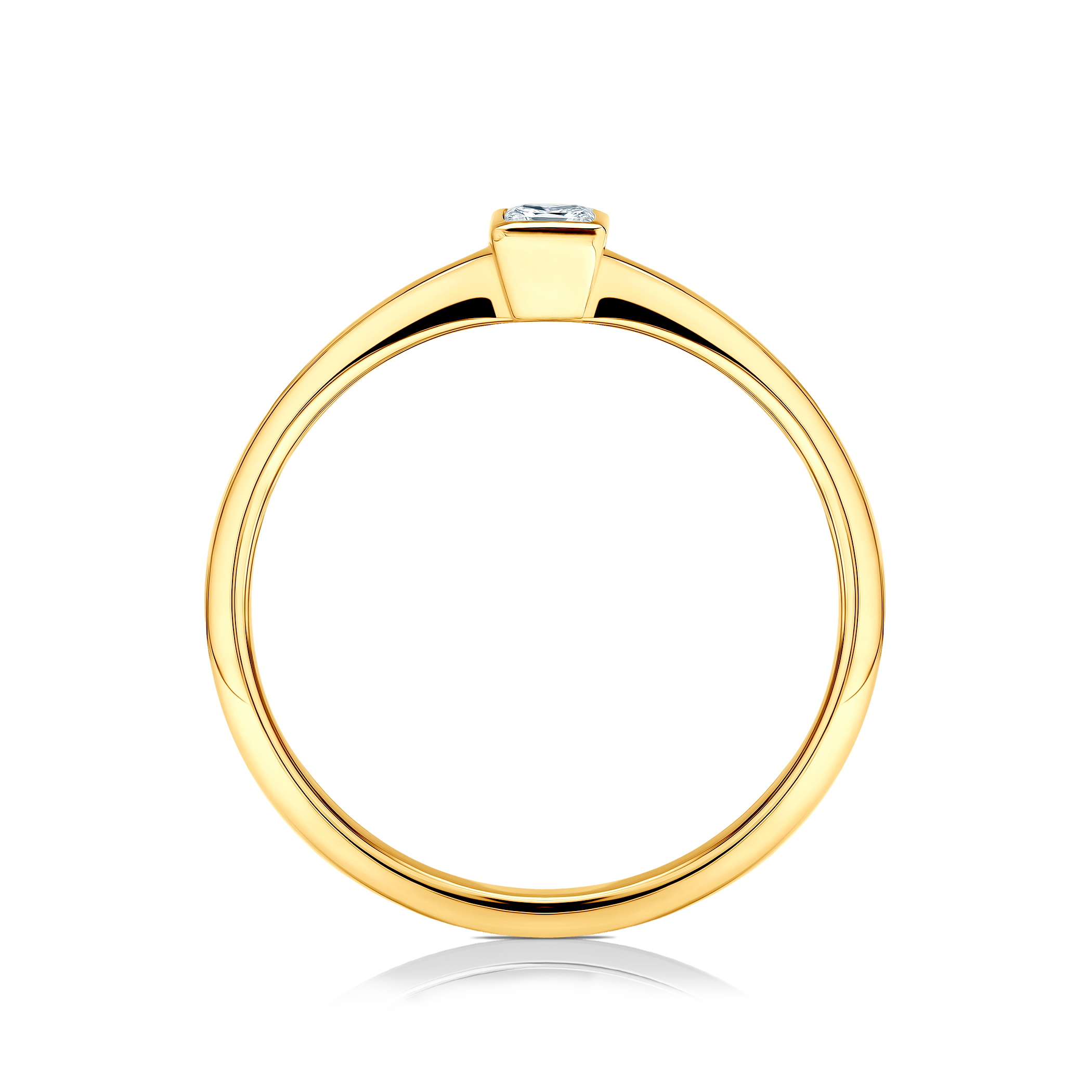 Verlobungsring Pure: Gelbgold, Diamant
