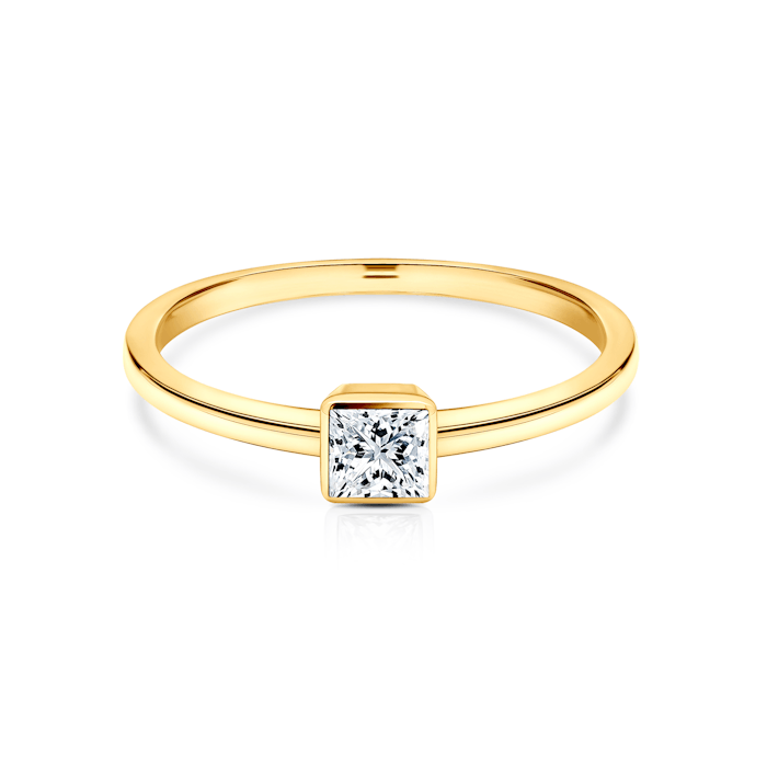 Zásnubný prsteň Pure: žlté zlato, diamant