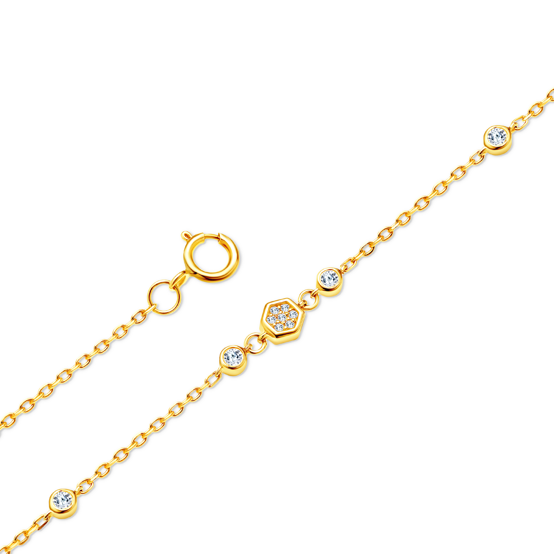 Armband Savicki Sechseck: Gold, Diamanten
