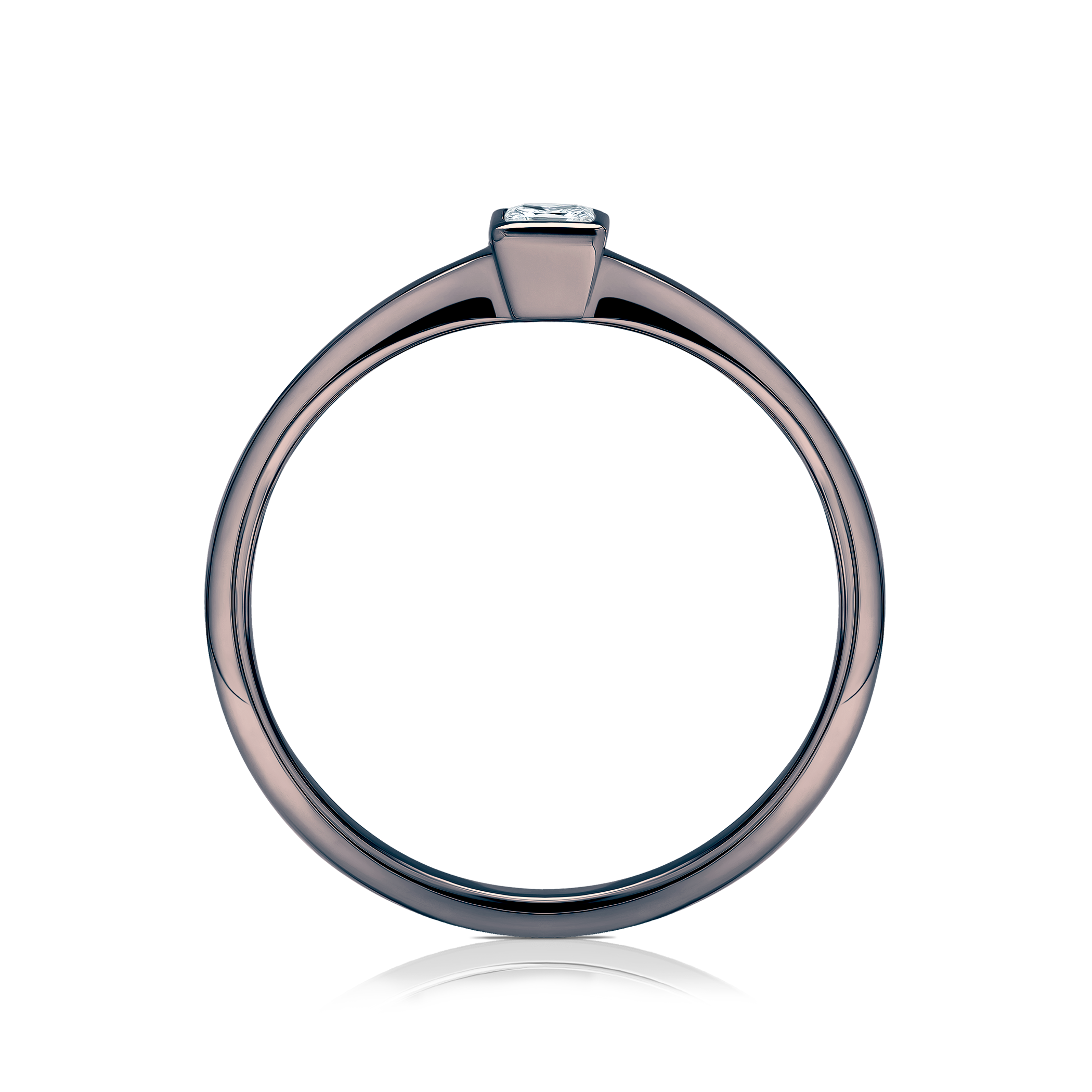 Verlobungsring Pure: Schwarzes Gold, Diamant