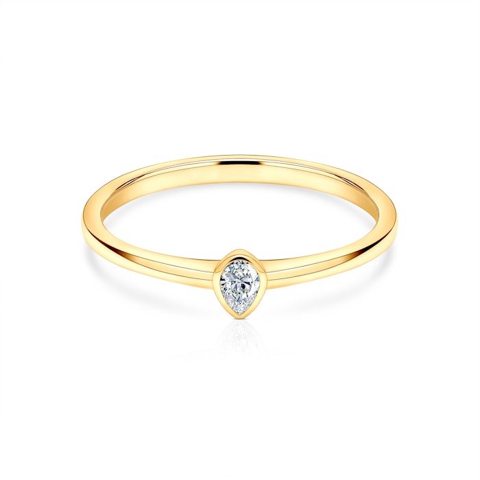 Zásnubní prsten Pure: žluté zlato, diamant