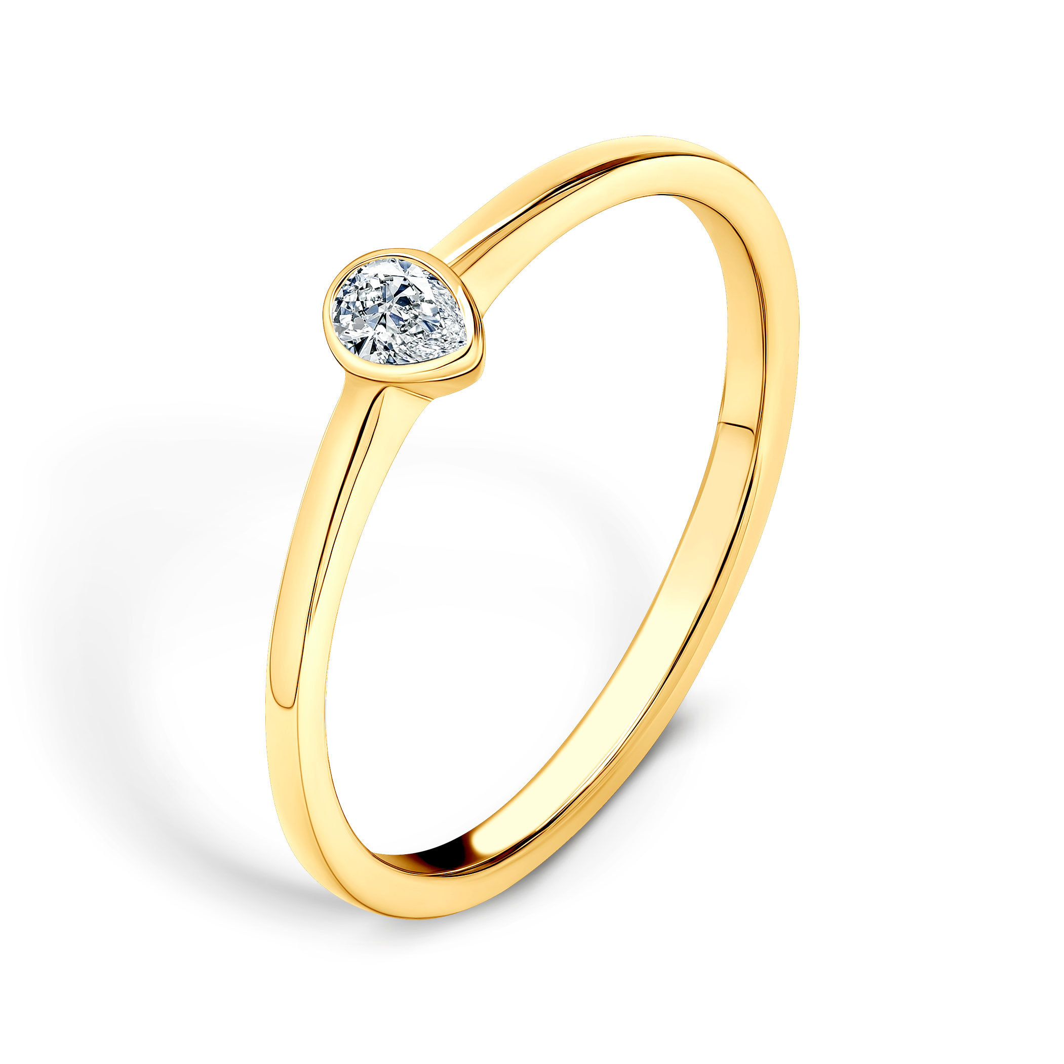 Verlobungsring Pure: Gelbgold, Diamant