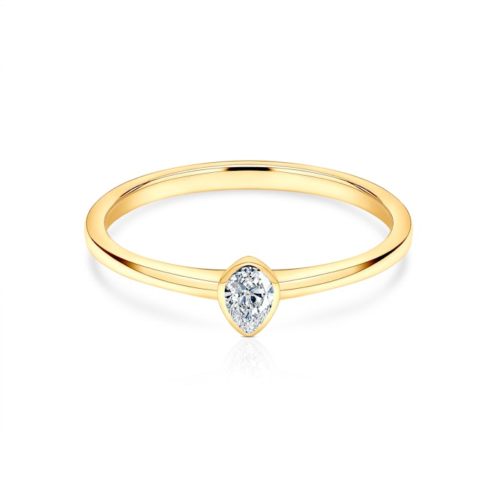 Zásnubní prsten Pure: žluté zlato, diamant